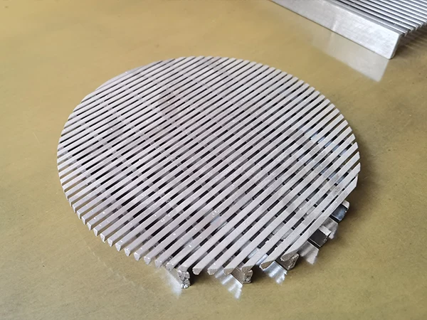 Circular wedge wire screen panel